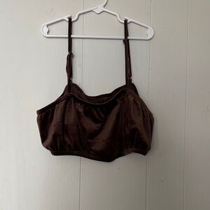 Luxurious Velvet Women's Bandeau in Rich Brown